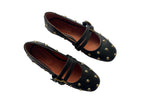 DWRS Valetta Studs Damen Schuhe Größe 39 / 40, schwarz - NEU
