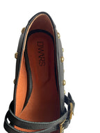 DWRS Valetta Studs Damen Schuhe Größe 39 / 40, schwarz - NEU