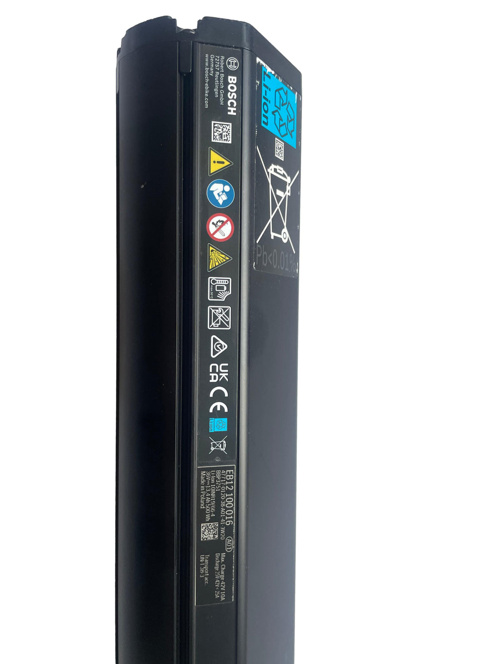 Bosch Powertube 500 - SMART SYSTEM - Energieinhalt (aktuell):  92% -  vertikal