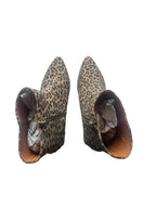 DWRS LUGANO Leopard - Stiefeletten Damen Größe 39 / 40, Cognac  - NEU