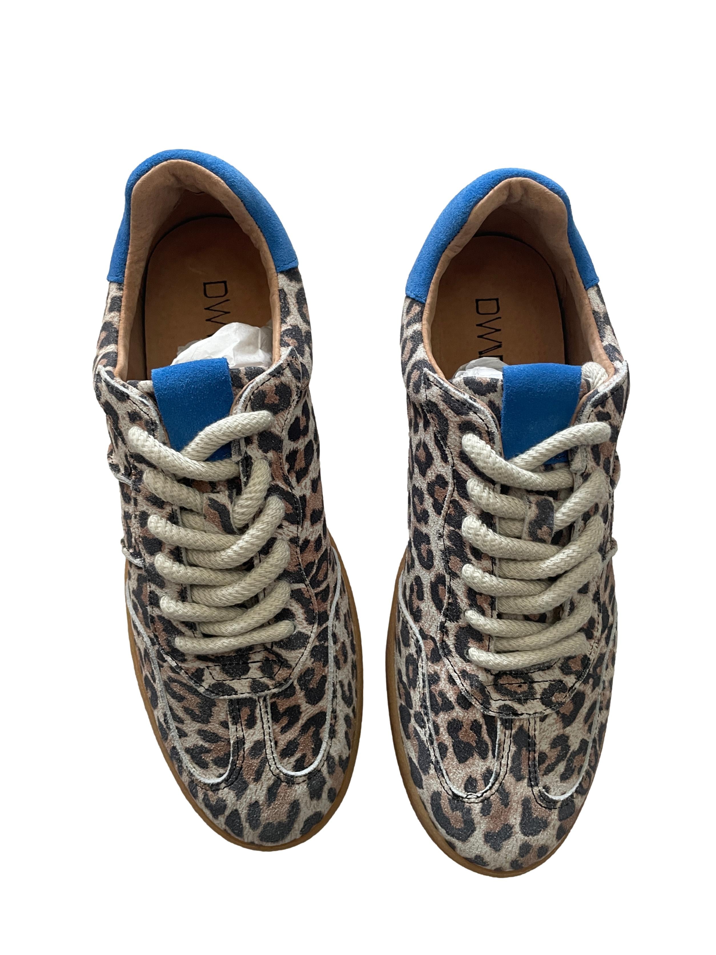 DWRS POONA Leopard Damen Schuhe Größe 39, Sand/Kobalt - NEU