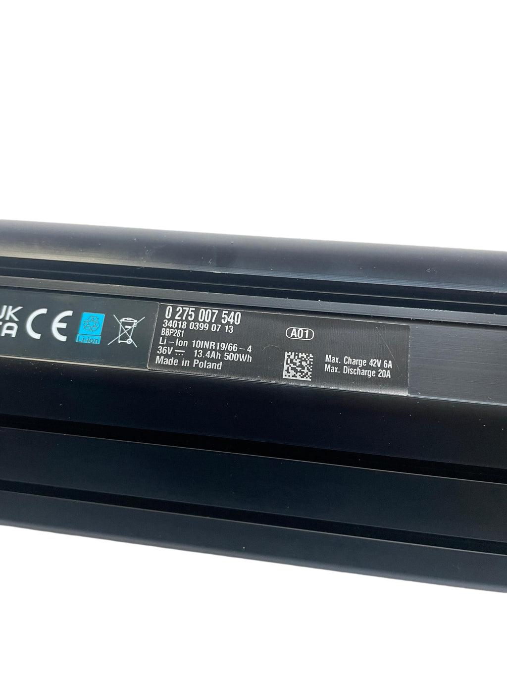 Bosch Powertube 500 - Energieinhalt (aktuell) 96% -  vertikal