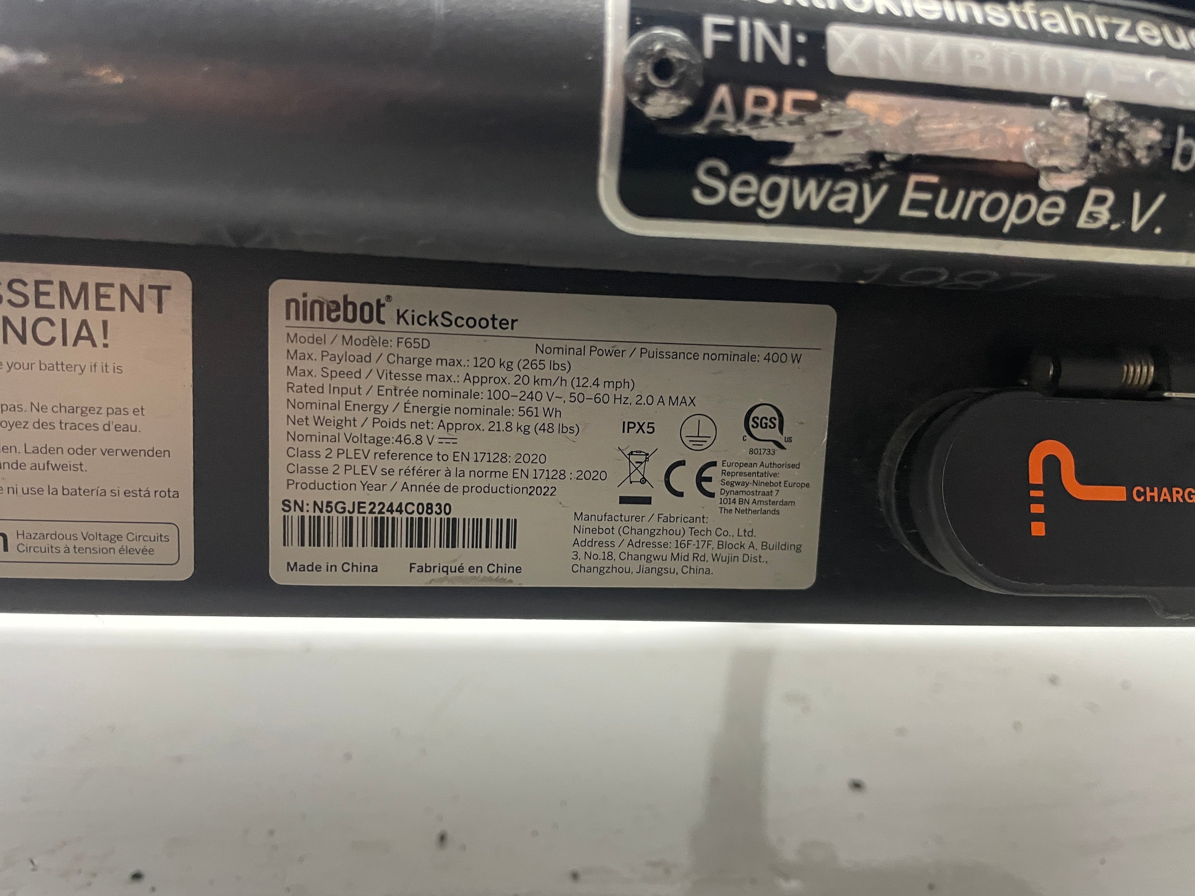 Segway ninebot KickScooter F65D
