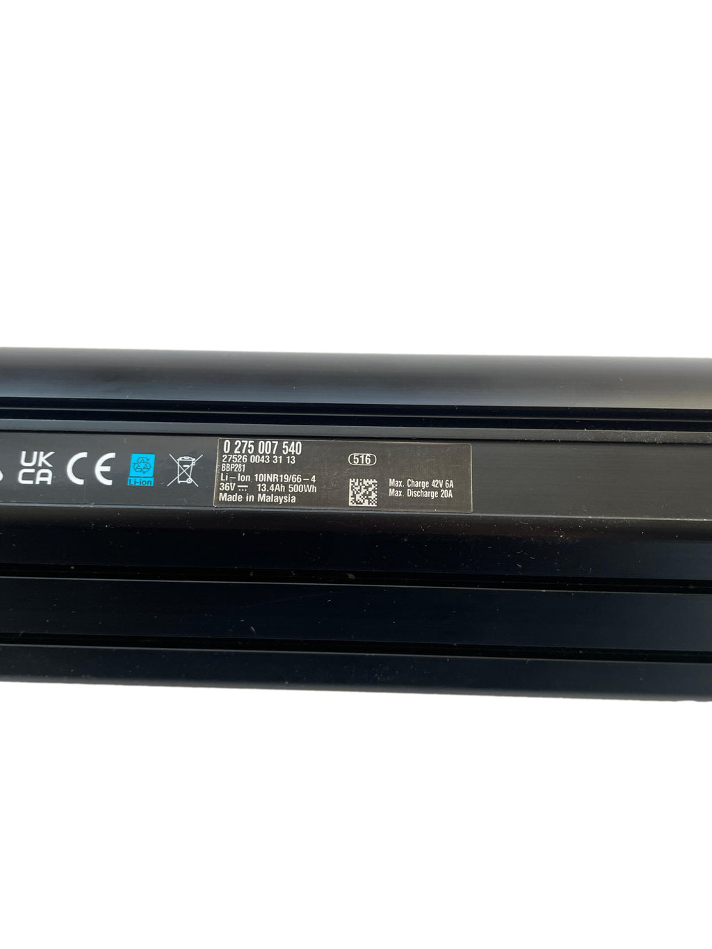 Bosch Powertube 500 - Energieinhalt (aktuell) 96% -  vertikal