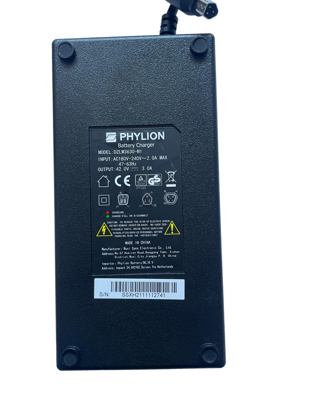 PHYLION Ladegerät DZML3630-N1 für Fischer E-Bikes