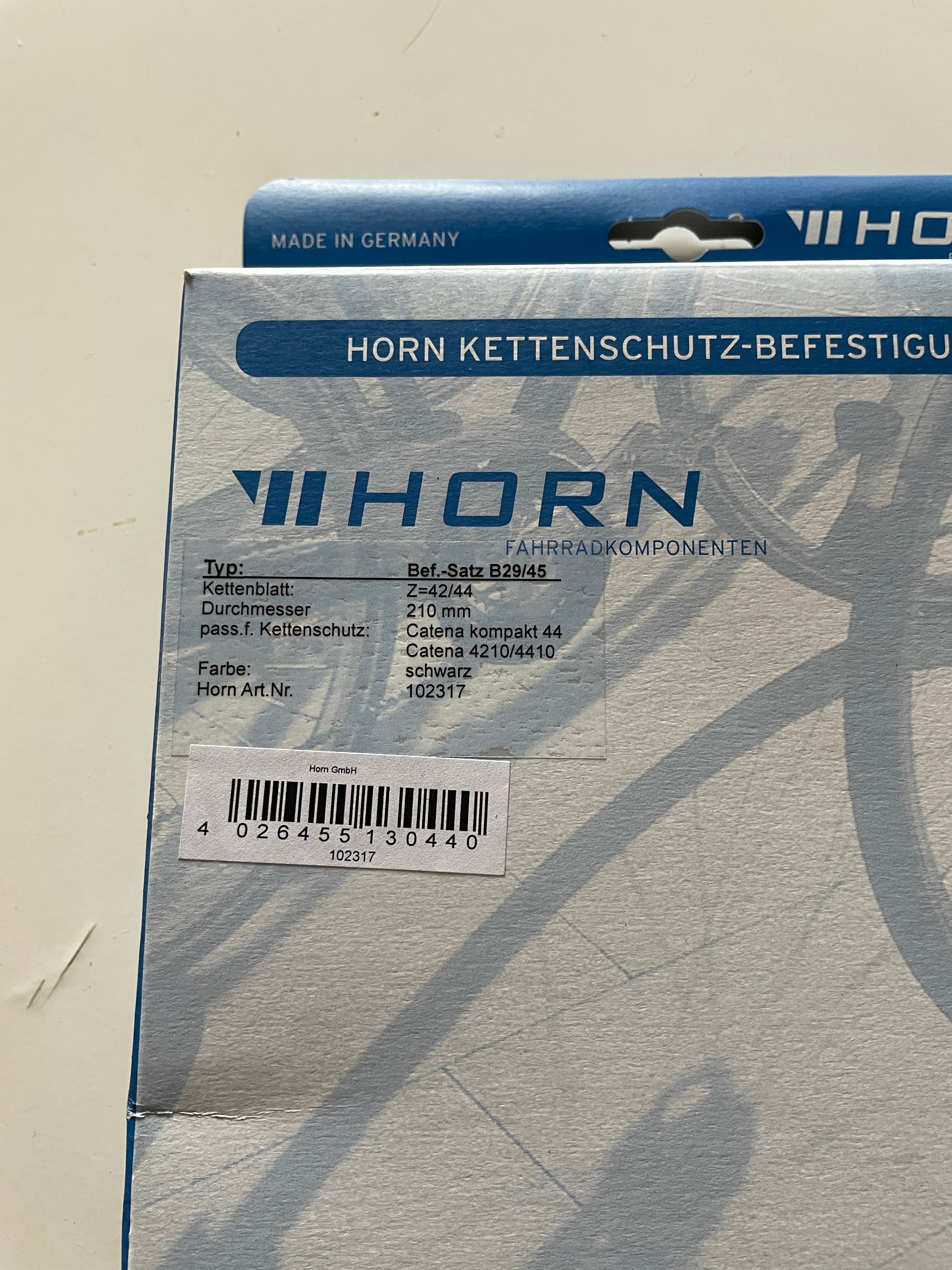 HORN Kettenschutz Brille B29 / 45 Kompatibilität: 42 / 44 - NEU