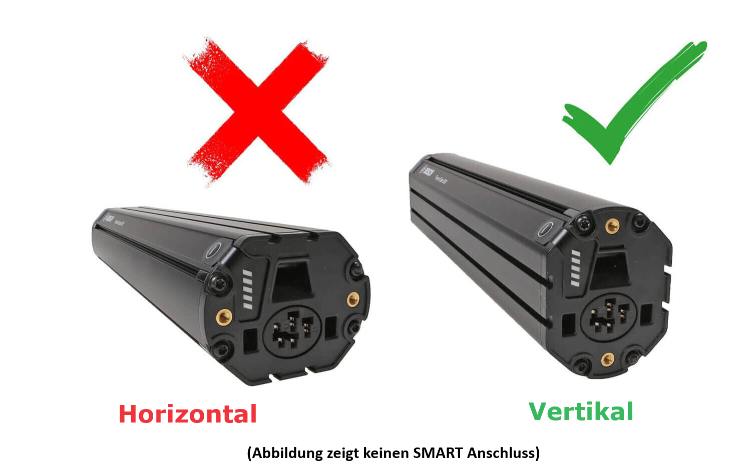 Bosch Powertube 500 - SMART SYSTEM - Energieinhalt (aktuell): 92% -  vertikal