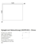 Burgbad Crono Badspiegel – SIGW 160 - 1600x1300cm, neu! Neupreis ca. 2100€ !