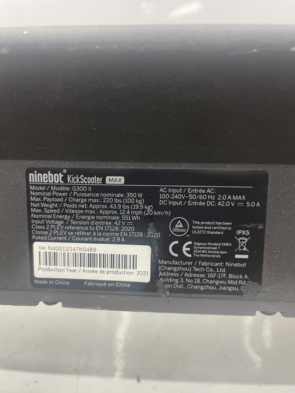 Ninebot KickScooter Max G30D II