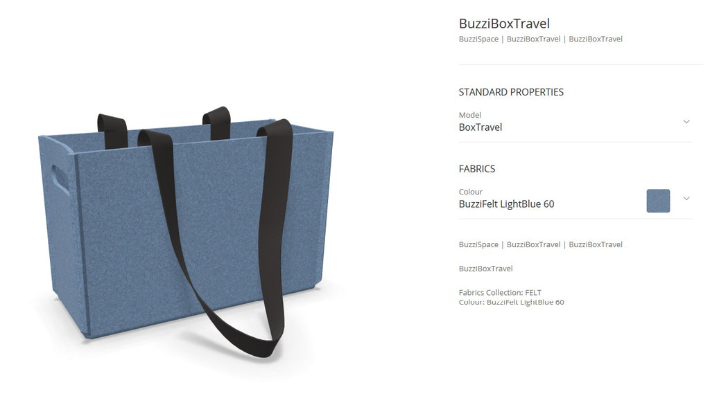 Buzzi Box Travel Buzzi Space Tasche - hellblau - UVP 299 € - hochwertig!