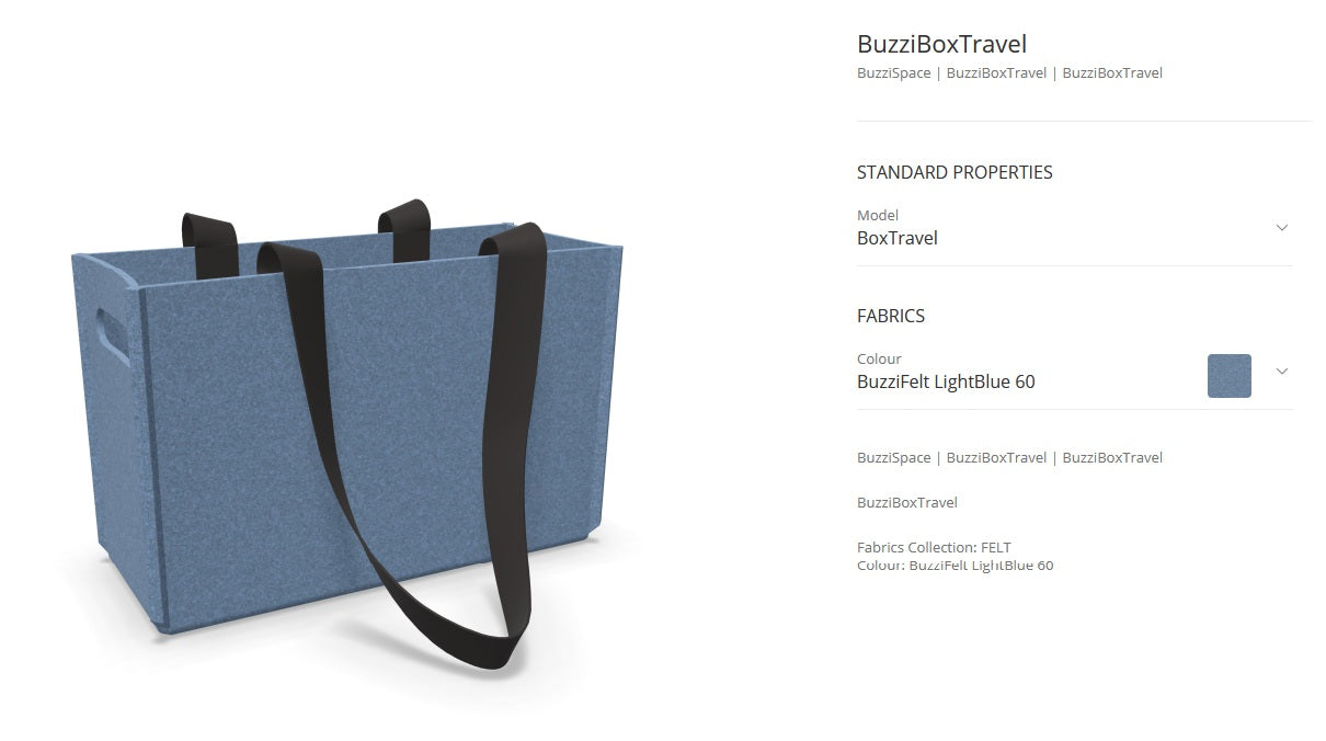 Buzzi Box Travel Buzzi Space Tasche - hellblau - UVP 299 € - hochwertig!