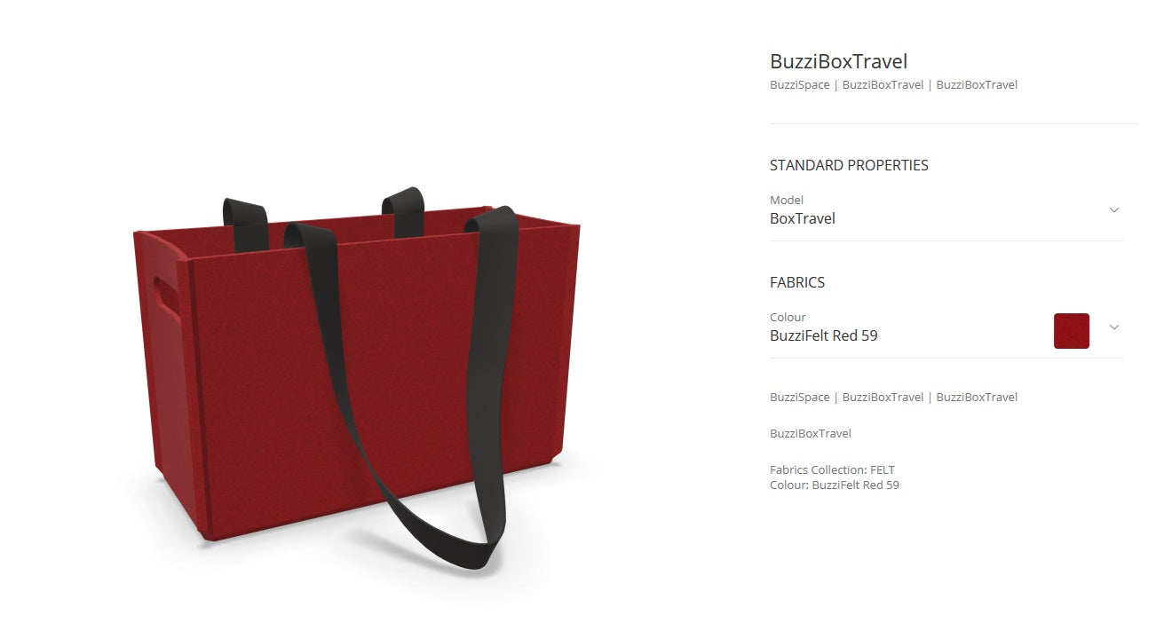 Buzzi Box Travel Buzzi Space Tasche - rot  - UVP 299 € - hochwertig!